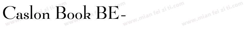 Caslon Book BE字体转换